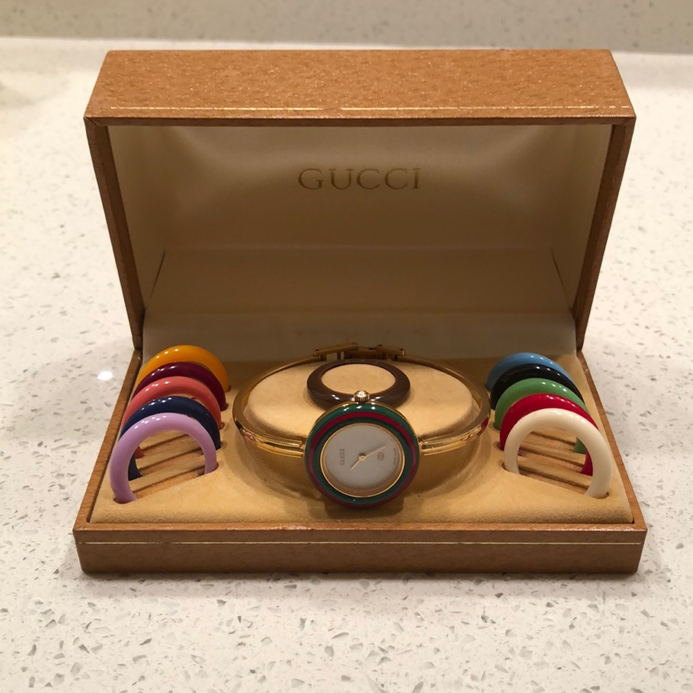 Vintage Gold Gucci Interchangeable Watch